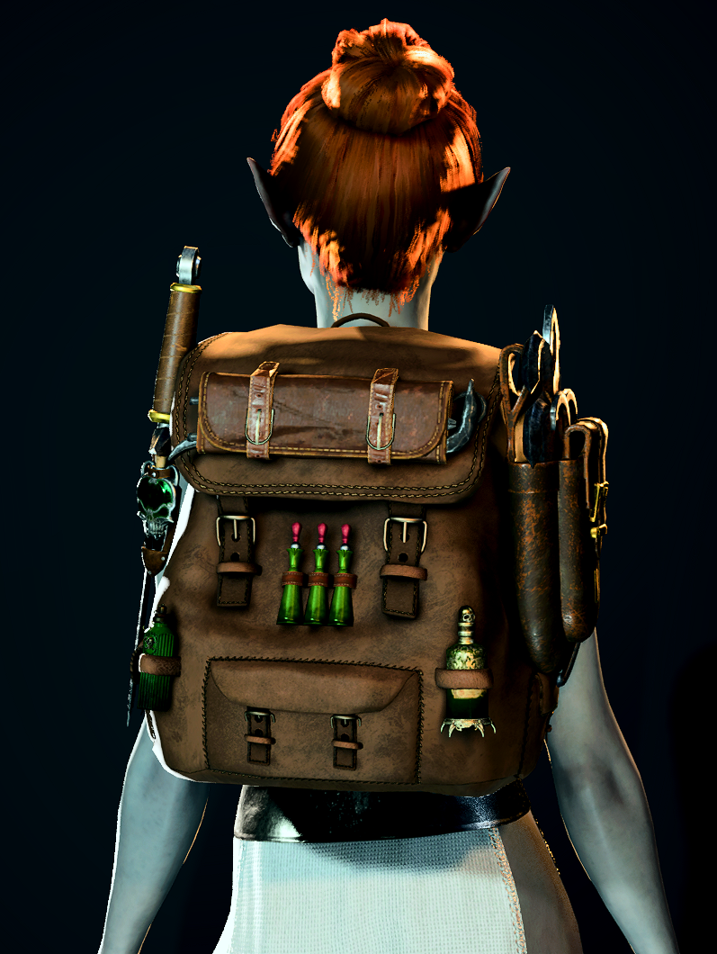 Rogue Leather Backpack - Baldur's Gate 3 Fashion Encyclopaedia